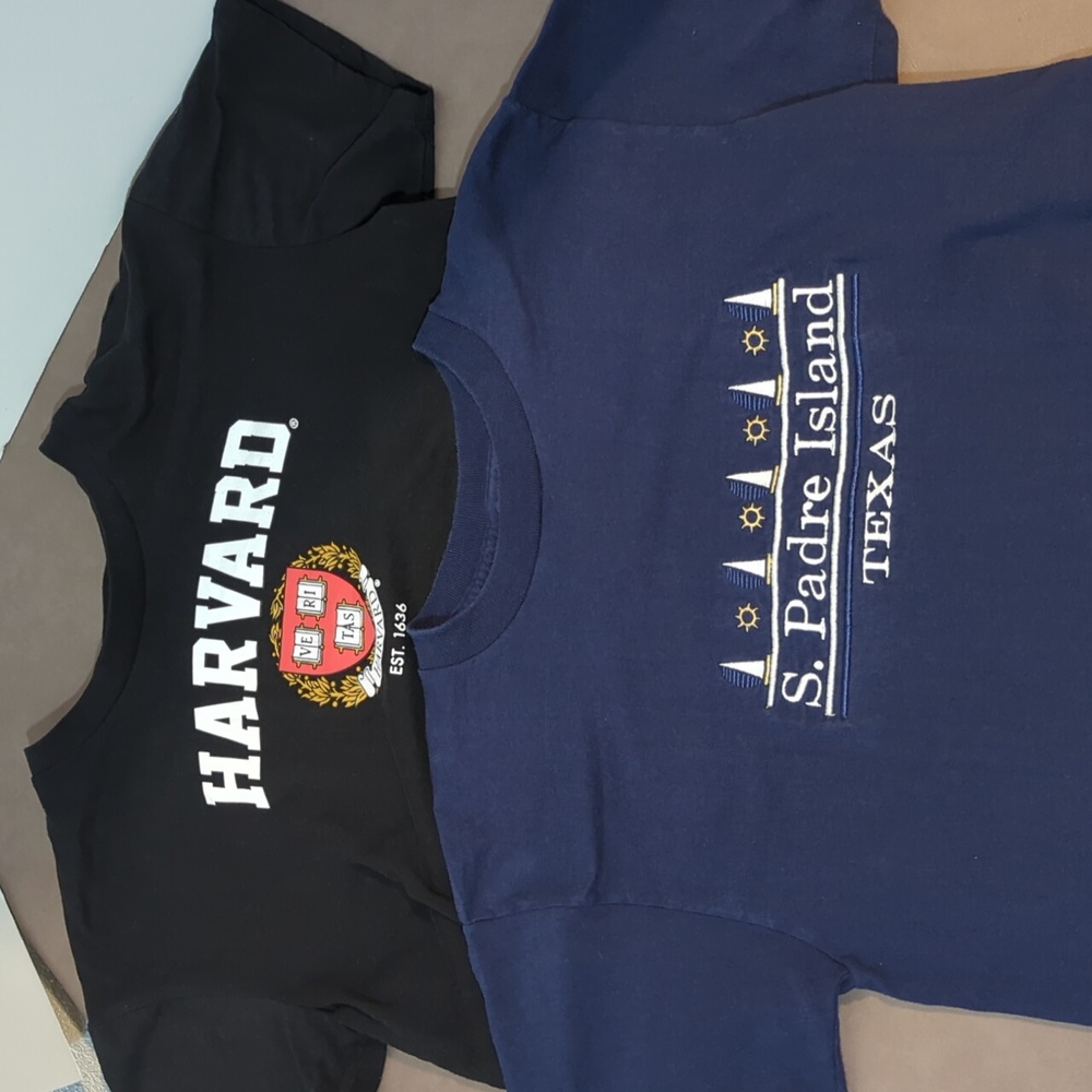 Harvard University Crop Top Women L South Padre Island M Blue Crop Top